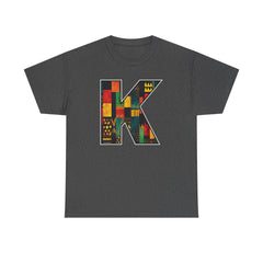 KNDLA Kente "K" Graphic Unisex Heavy Cotton Tee
