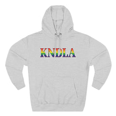 KNDLA Pride Flag Fleece Hoodie - Cozy & Stylish Black Sweatshirt