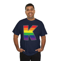 KNDLA "K" Pride Colors Graphic Unisex Heavy Cotton Tee