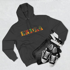 KNDLA Kente Fleece Hoodie - Cozy & Stylish Black Sweatshirt