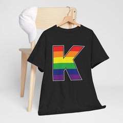 KNDLA "K" Pride Colors Graphic Unisex Heavy Cotton Tee