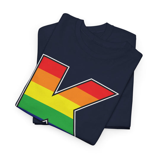 KNDLA "K" Pride Colors Graphic Unisex Heavy Cotton Tee