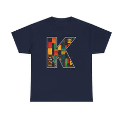 KNDLA Kente "K" Graphic Unisex Heavy Cotton Tee
