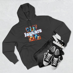 Floral Design KNDLA Fleece Hoodie - Cozy & Stylish Black Sweatshirt