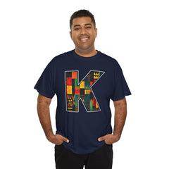 KNDLA Kente "K" Graphic Unisex Heavy Cotton Tee