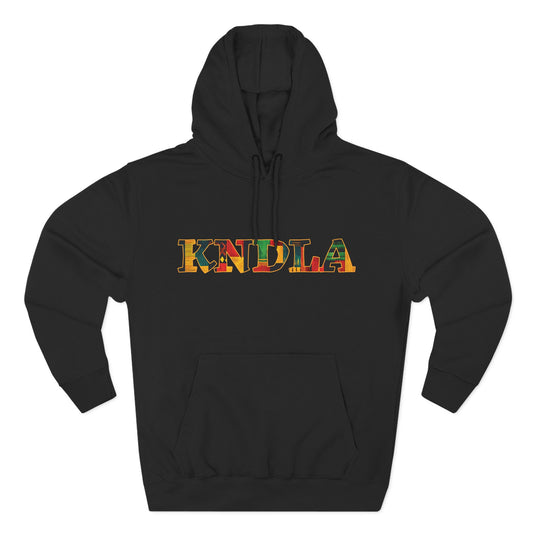 KNDLA Kente Fleece Hoodie - Cozy & Stylish Black Sweatshirt