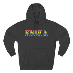 KNDLA Pride Flag Fleece Hoodie - Cozy & Stylish Black Sweatshirt