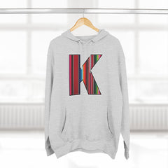 KNDLA "K" Zarape Fleece Hoodie - Cozy & Stylish Black Sweatshirt