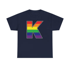 KNDLA "K" Pride Colors Graphic Unisex Heavy Cotton Tee