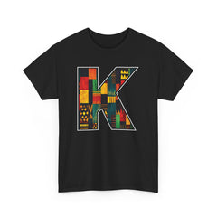 KNDLA Kente "K" Graphic Unisex Heavy Cotton Tee
