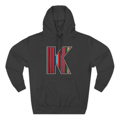 KNDLA "K" Zarape Fleece Hoodie - Cozy & Stylish Black Sweatshirt