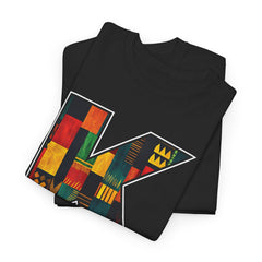 KNDLA Kente "K" Graphic Unisex Heavy Cotton Tee