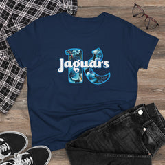 KNDLA Floral Jaguars LEI Women's Cotton Tee