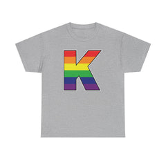 KNDLA "K" Pride Colors Graphic Unisex Heavy Cotton Tee