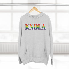 KNDLA Pride Flag Fleece Hoodie - Cozy & Stylish Black Sweatshirt