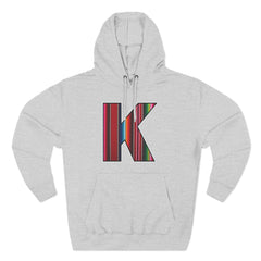 KNDLA "K" Zarape Fleece Hoodie - Cozy & Stylish Black Sweatshirt
