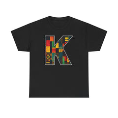 KNDLA Kente "K" Graphic Unisex Heavy Cotton Tee