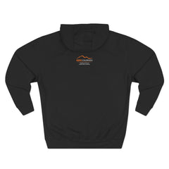 Floral Design KNDLA Fleece Hoodie - Cozy & Stylish Black Sweatshirt