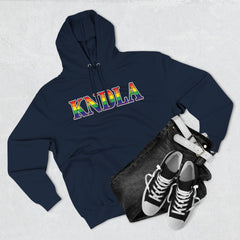 KNDLA Pride Flag Fleece Hoodie - Cozy & Stylish Black Sweatshirt