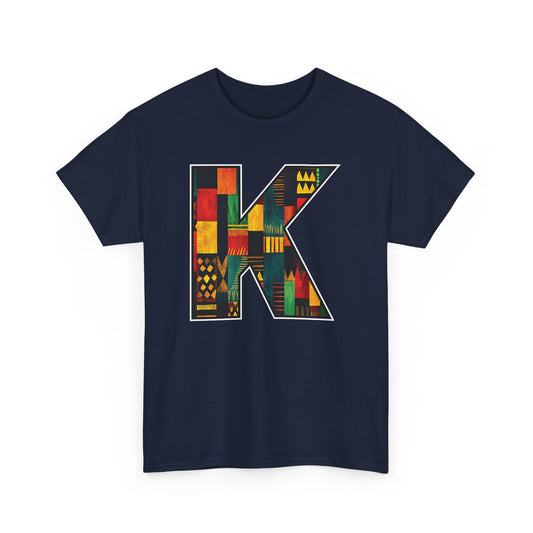 KNDLA Kente "K" Graphic Unisex Heavy Cotton Tee