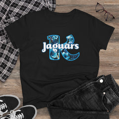 KNDLA Floral Jaguars LEI Women's Cotton Tee