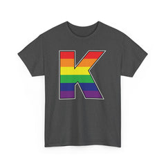 KNDLA "K" Pride Colors Graphic Unisex Heavy Cotton Tee