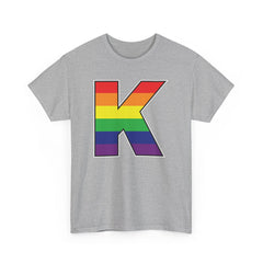 KNDLA "K" Pride Colors Graphic Unisex Heavy Cotton Tee