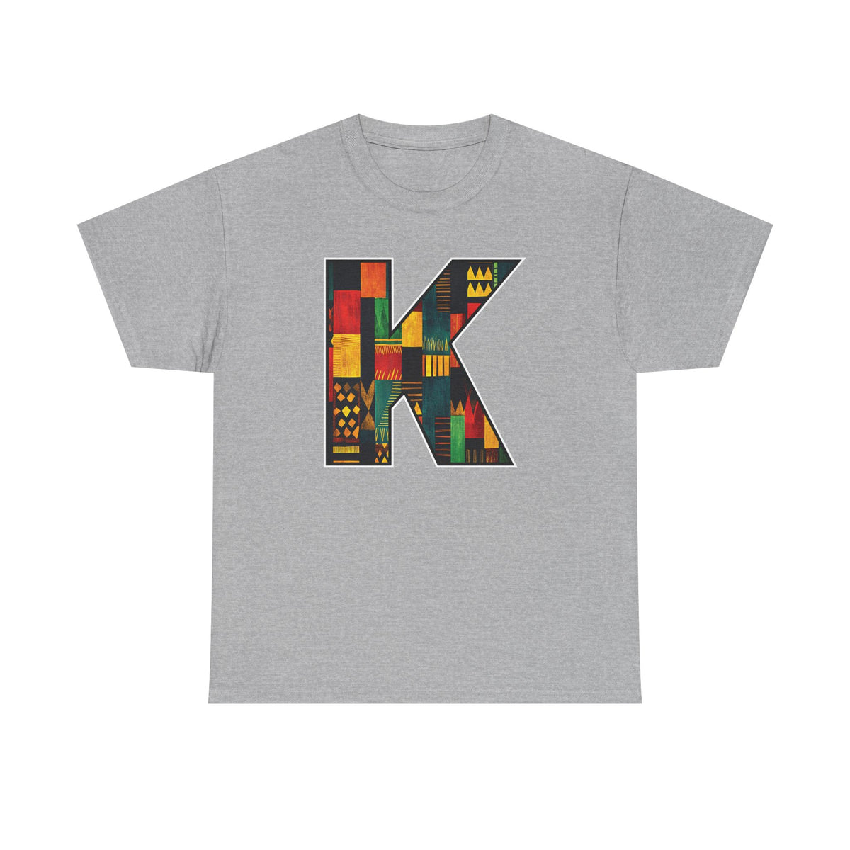 KNDLA Kente "K"  Graphic Unisex Heavy Cotton Tee