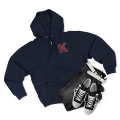 KNDLA Zip Hoodie with front and back graphics