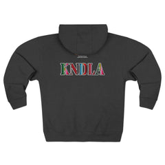 KNDLA Zip Hoodie with front and back graphics
