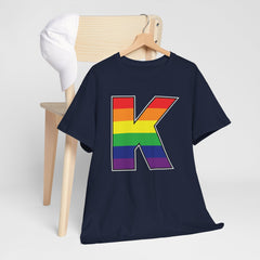 KNDLA "K" Pride Colors Graphic Unisex Heavy Cotton Tee