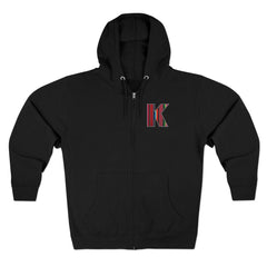 KNDLA Zip Hoodie with front and back graphics