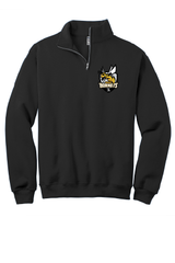 Conservatory Green  Black 1/4 Zip Sweatshirt