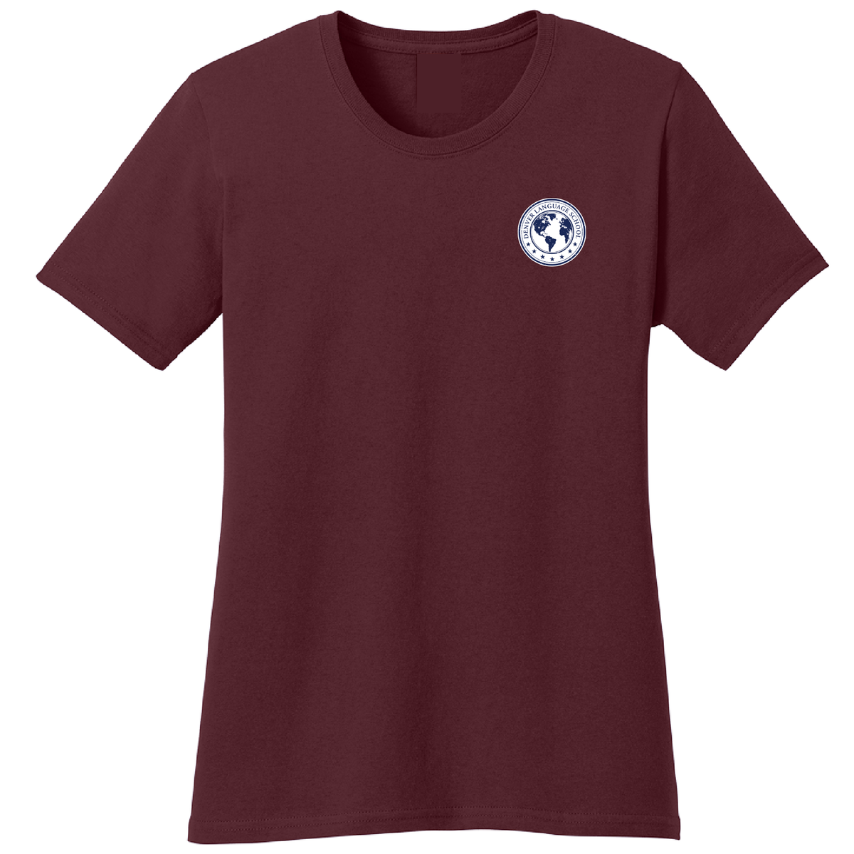Ladies Basic Maroon Tee