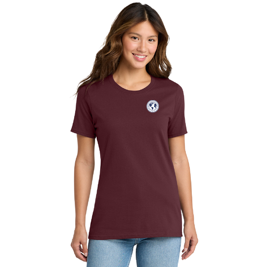 Ladies Basic Maroon Tee