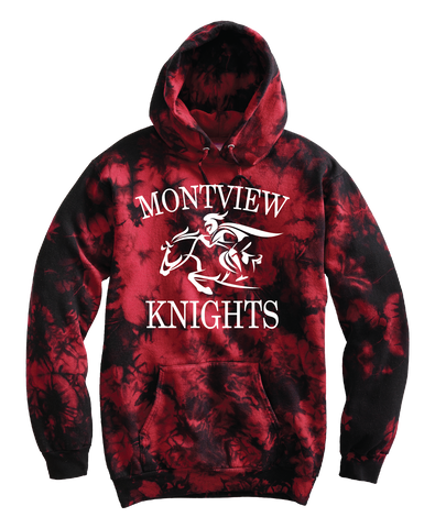 Montview Red/Black Tie Dye Hoodie