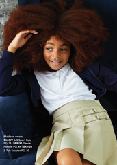 CLOSEOUT _French Toast Girls Adjustable Waist Pleated-Front Two-tab Scooter